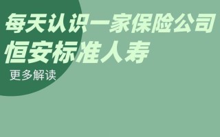 恒安标准人寿怎么样，恒安标准人寿好吗
