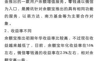 理财通和余额宝哪个好，理财通和余额宝哪个好全互钜金创信