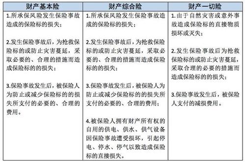 财产保险综合险 - 财产保险综合险承担的风险包括