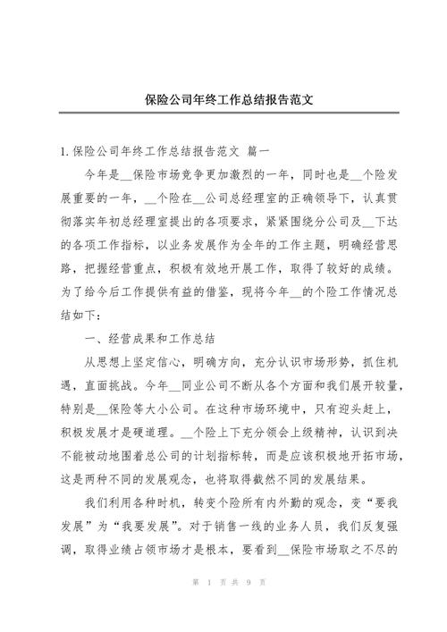 保险公司年终总结(保险公司年终总结报告) 保险公司年终总结(保险公司年终总结报告)
