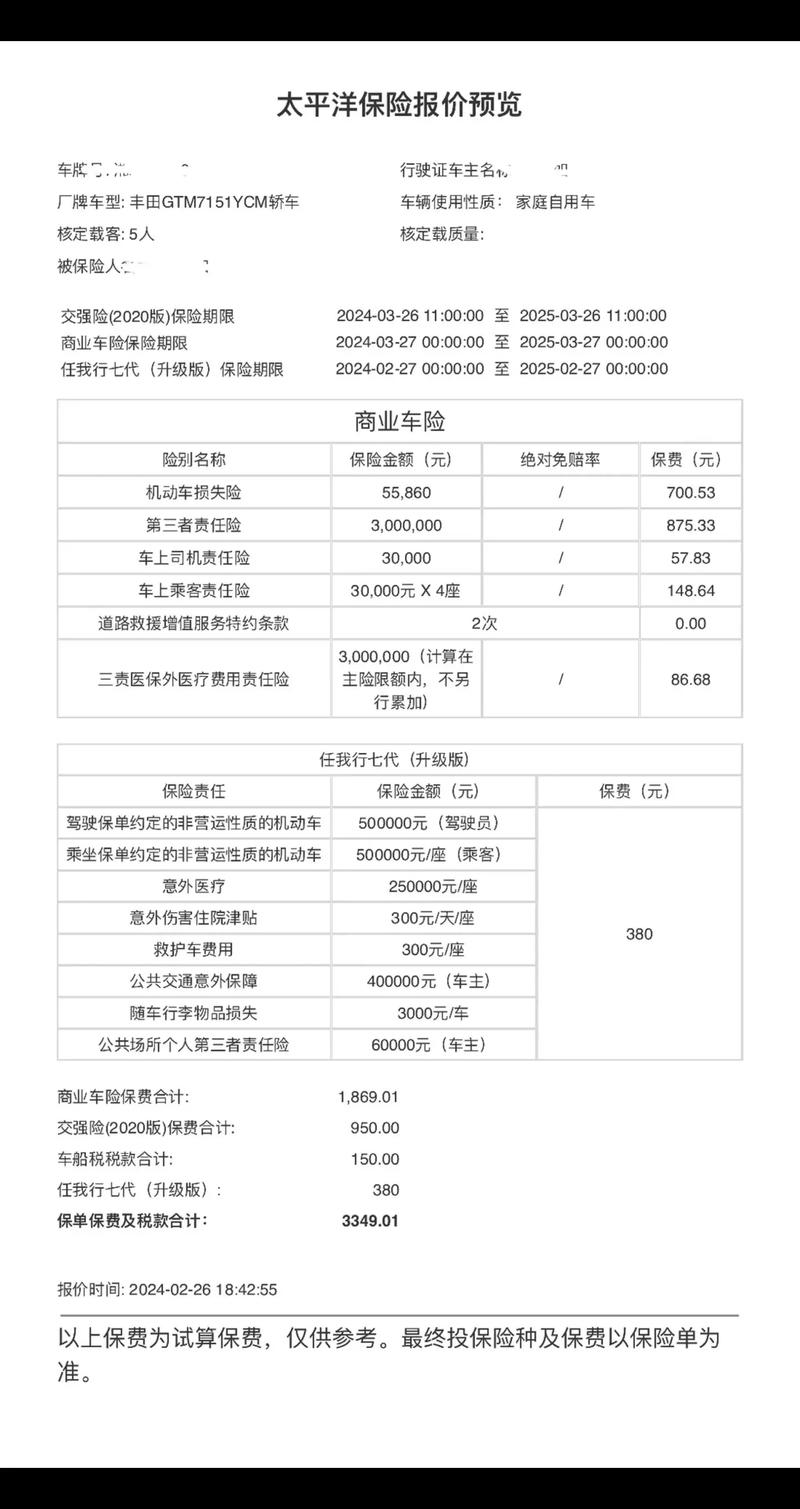 太平洋汽车保险计算 - 太平洋车险报价计算器 太平洋汽车保险计算 - 太平洋车险报价计算器