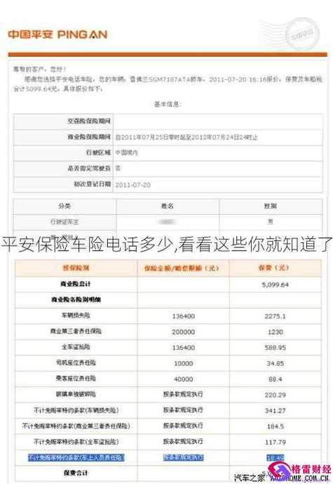 平安电话车险电话(平安电话车险电话多少) 平安电话车险电话(平安电话车险电话多少)